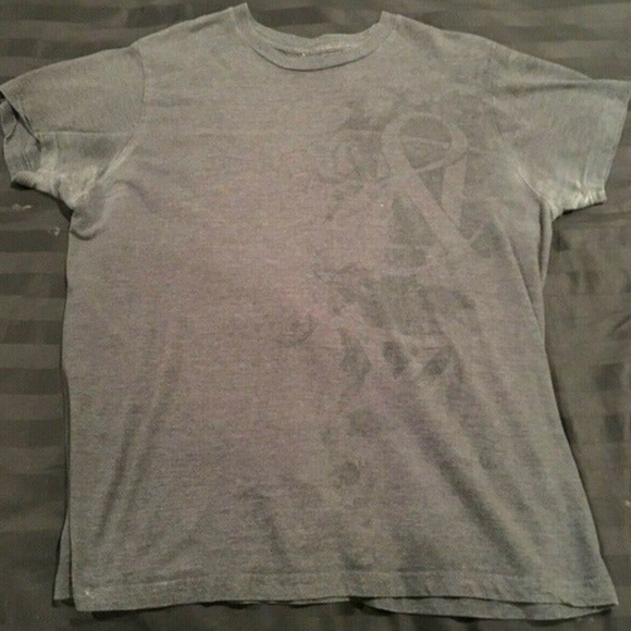 Mens Faded Rock and Republic Gray Logo T-Shirt - Picture 2 of 4
